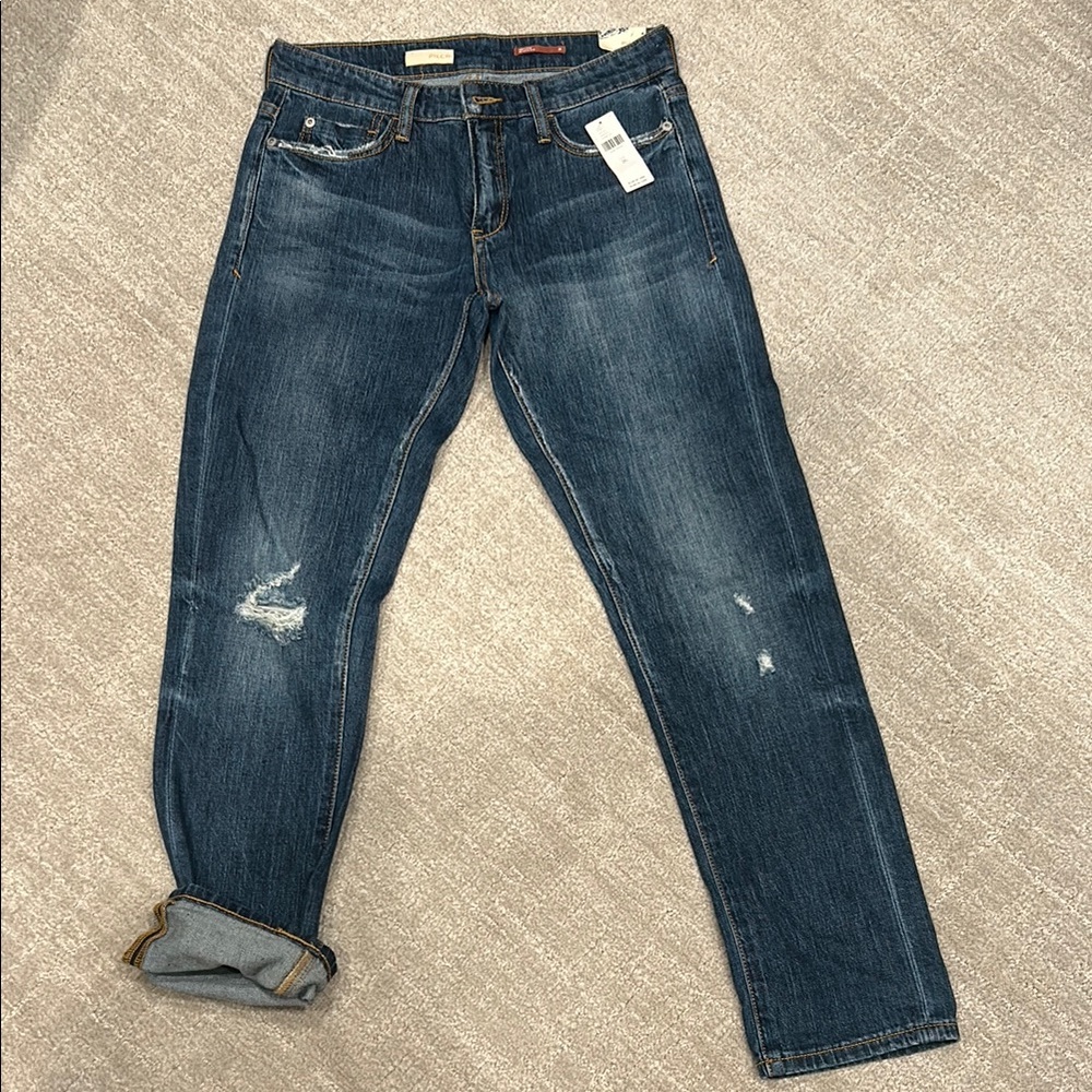 Pilcro Anthropologie Slim boyfriend crop Jeans